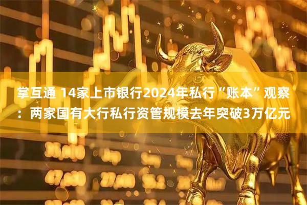 掌互通 14家上市银行2024年私行“账本”观察：两家国有大行私行资管规模去年突破3万亿元